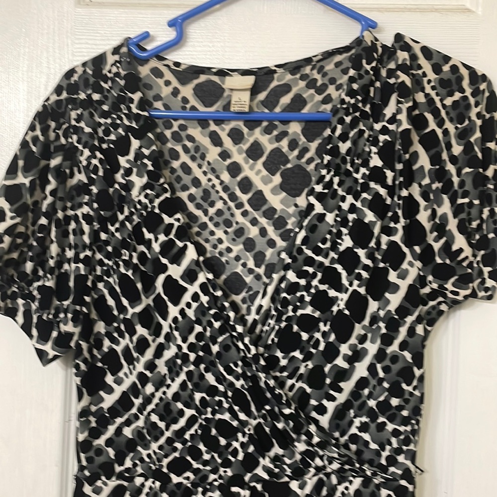 Merona black white and gray dress